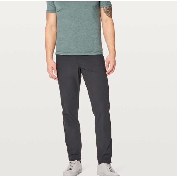 Men Lululemon ABC Pant Classic *34" Warpstreme Streamline Fit Obsidian Size 31 - Picture 1 of 9
